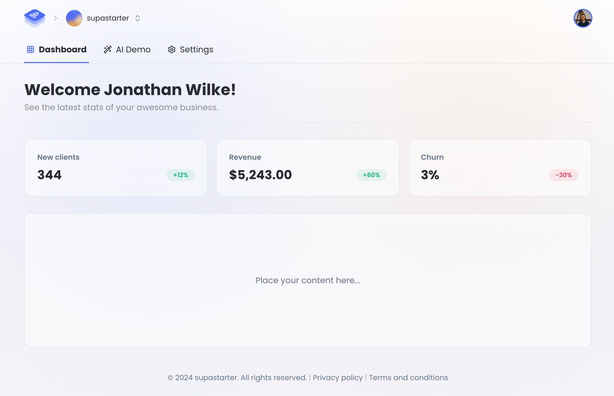Compumeal dashboard preview